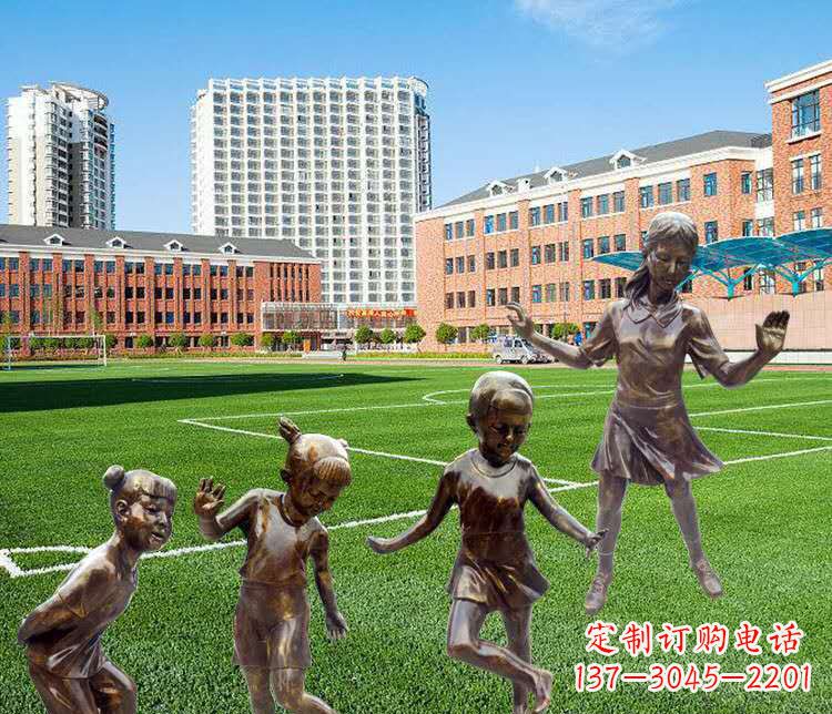 信阳中领雕塑定制小孩铜雕