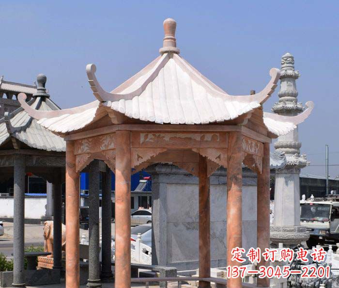 信阳中领雕塑设计凉亭雕塑,清新简约添美感