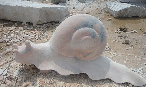 信阳真实大小的蜗牛石雕