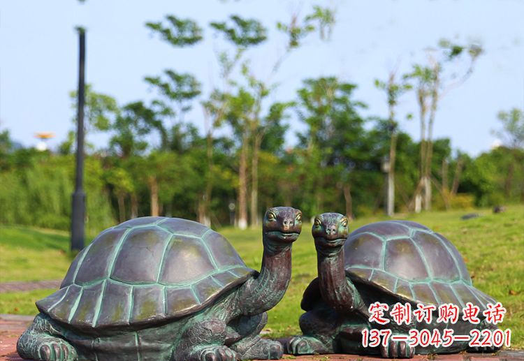 信阳中领雕塑别具特色的乌龟铜雕