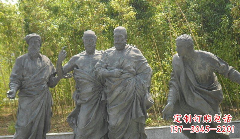 信阳传承经典,深情呈现——铜雕西方名人人物雕塑