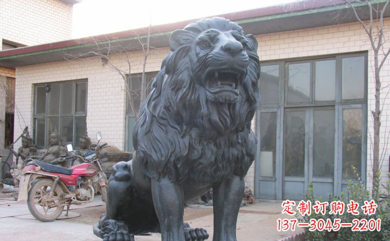 信阳公园西洋狮子铜雕