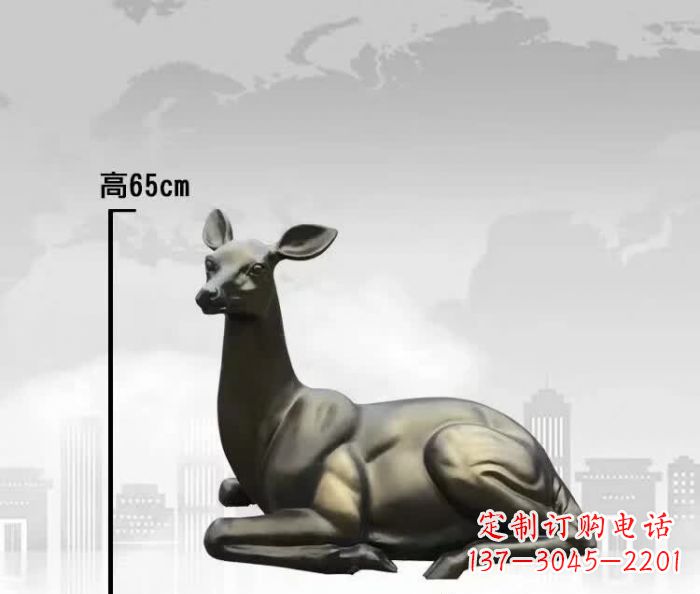 信阳中领雕塑精美铜雕鹿