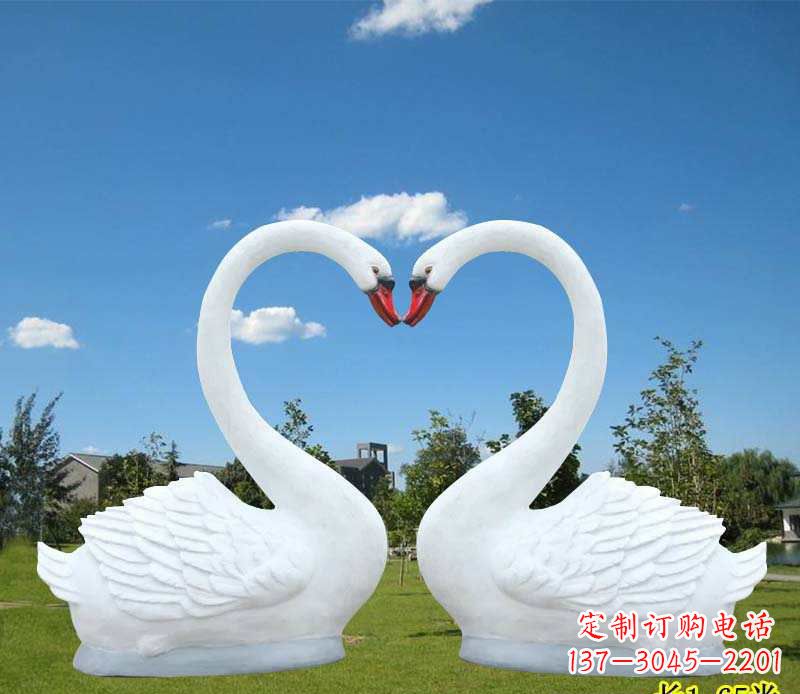 信阳玻璃钢仿真天鹅雕塑