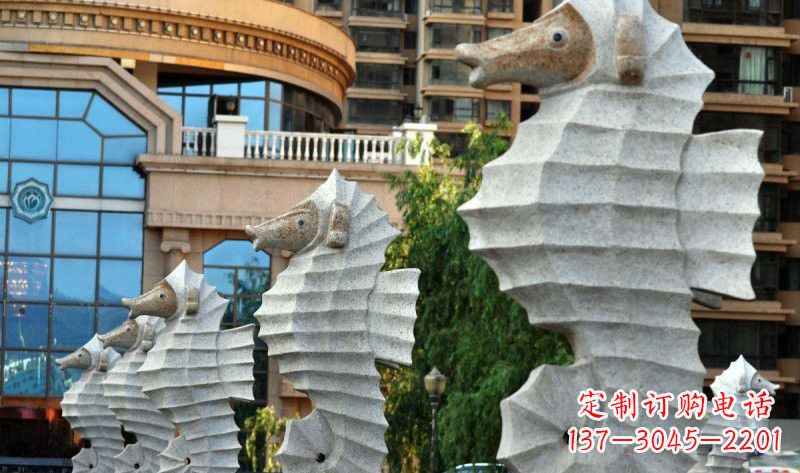 信阳艺术级小区喷水马雕塑