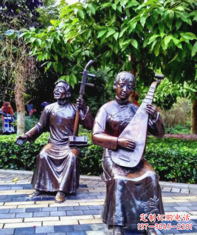 信阳以音乐为灵感原点的二胡铜雕