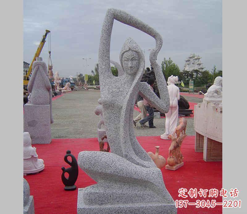 信阳中领雕塑定制精美瑜伽美女雕塑