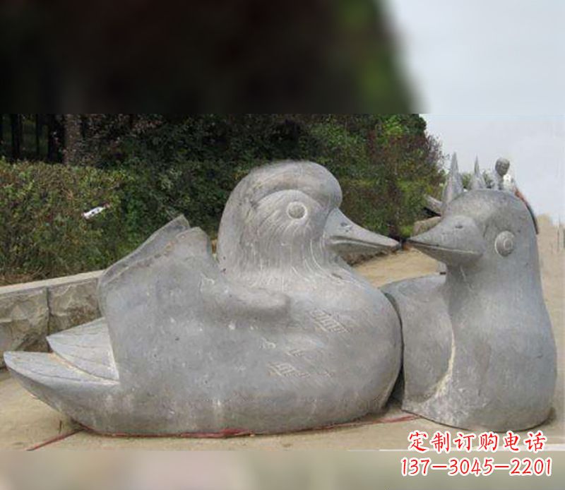信阳中领雕塑传统鸳鸯石雕
