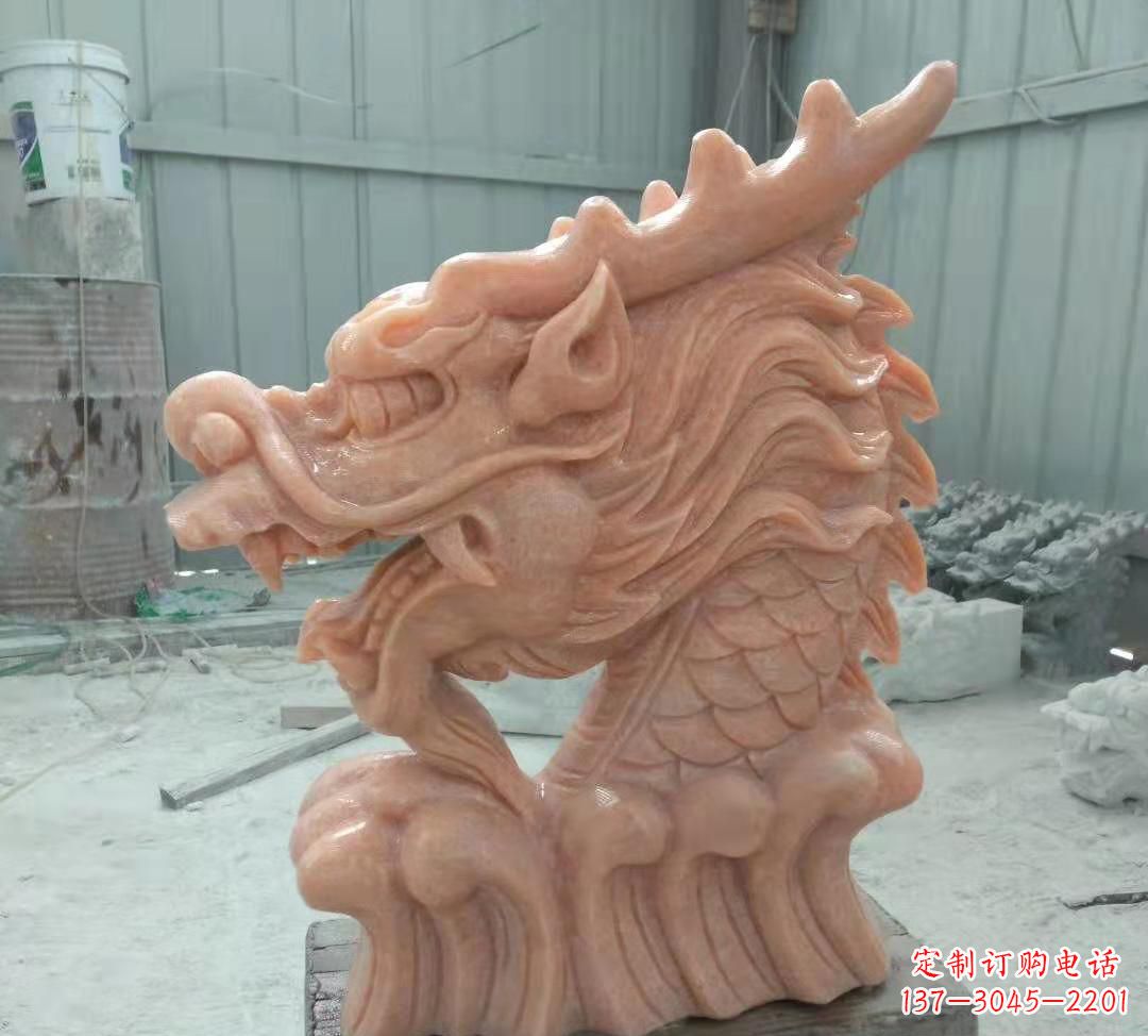 信阳具有传统工艺特色的公园喷泉龙头石雕