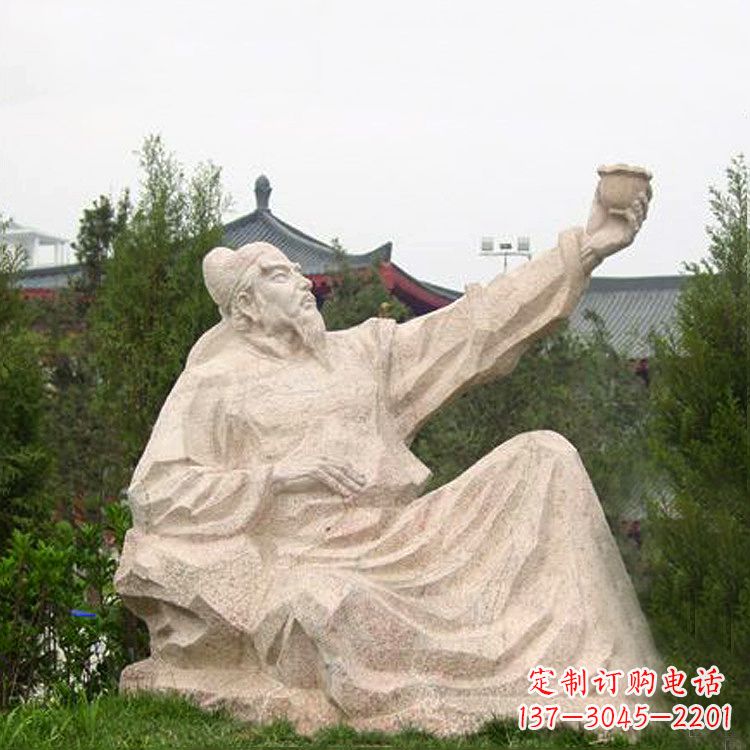 信阳以李白石雕彰显高雅艺术
