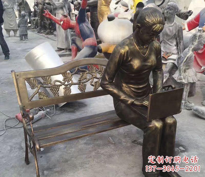 信阳中领雕塑推出优雅可爱的女孩铜雕