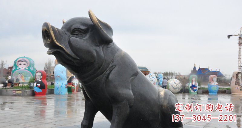 信阳活力四射的动物铜雕塑