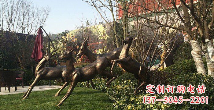 信阳中领雕塑精美铜鹿动物雕塑