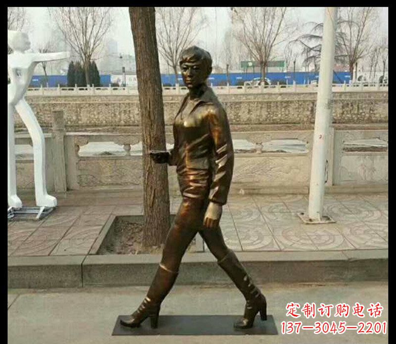 信阳中领雕塑为您打造优雅铜女孩雕像