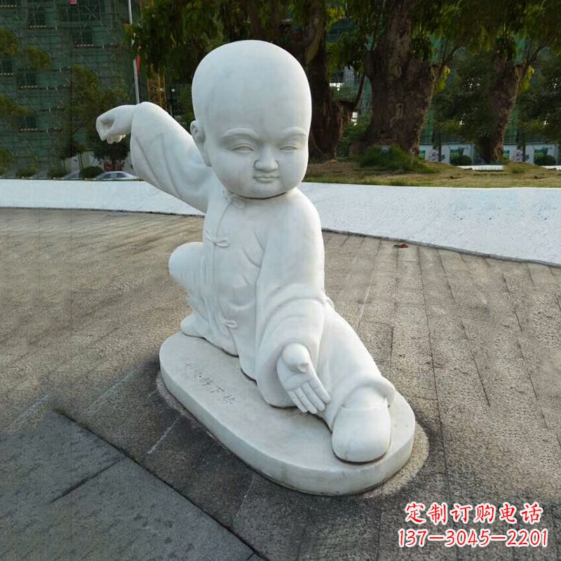信阳瑞士艺术家精美制作的和尚汉白玉石雕塑