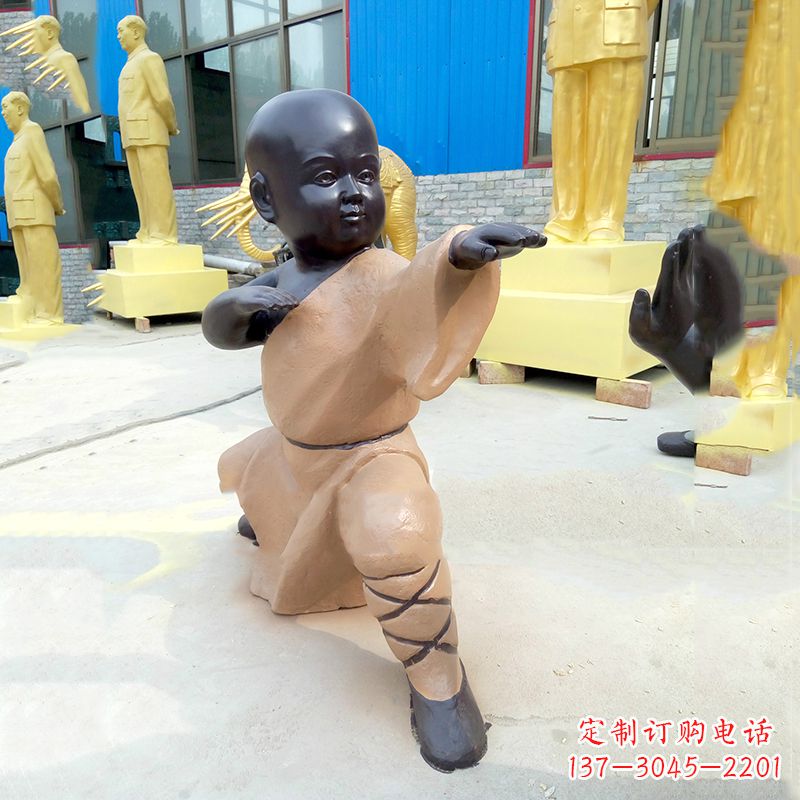 信阳传承传统文化的绝佳礼品——“功夫小和尚”雕塑