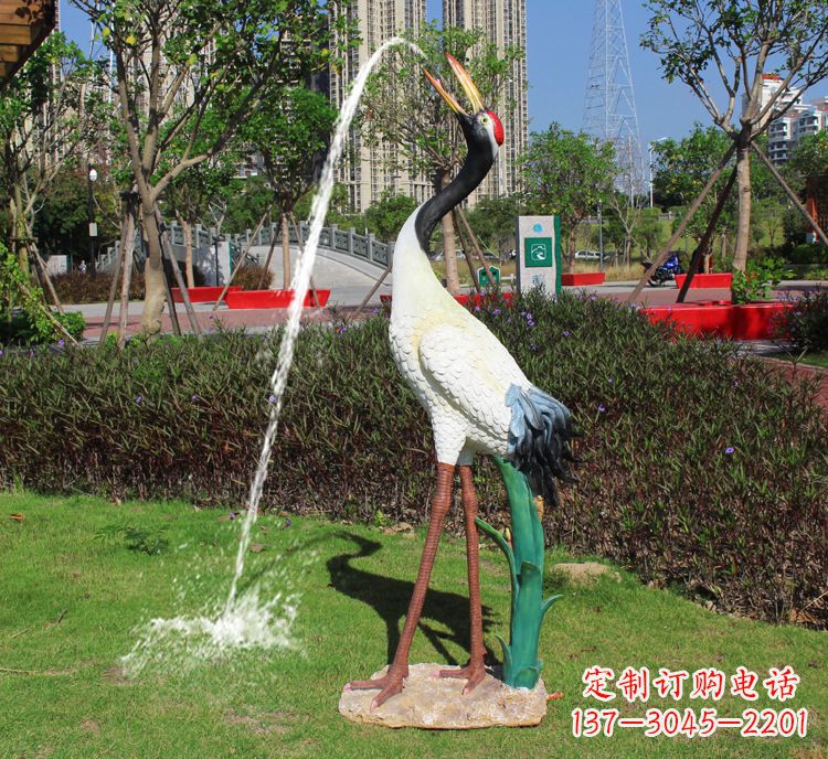 信阳精美雕塑仿真仙鹤动物雕塑