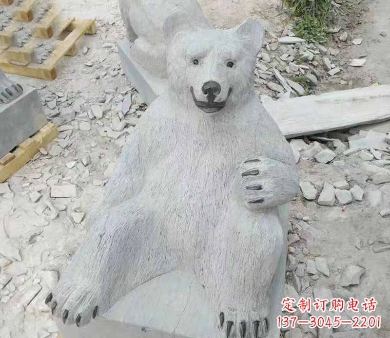信阳精美狗熊石雕