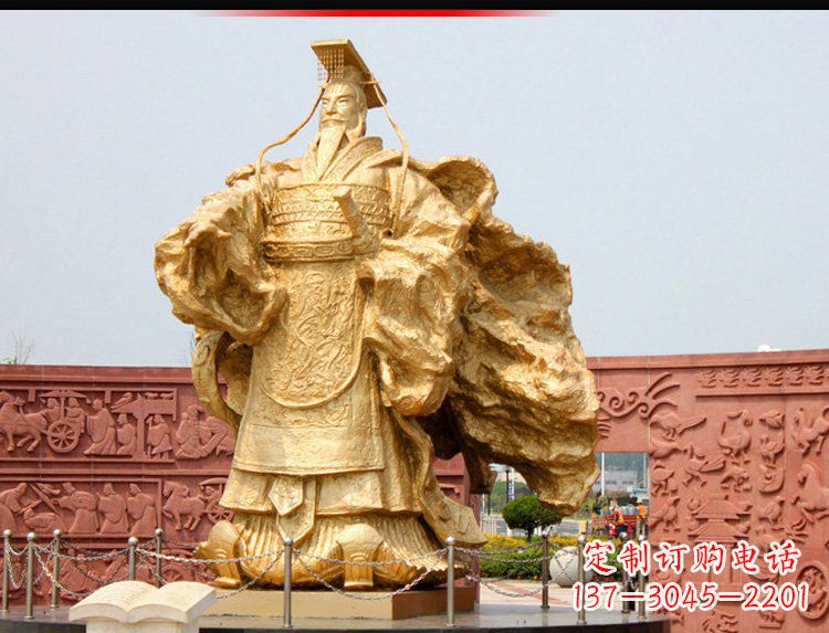 信阳古代名人汉武帝铜雕