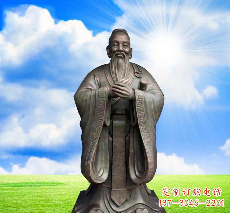 信阳孔子铜雕,传承传统文化的艺术鉴赏
