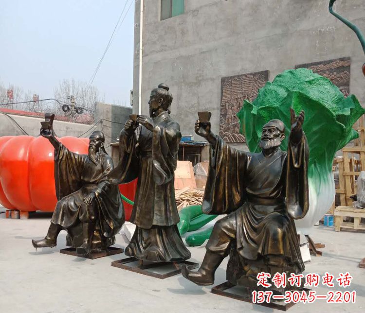 信阳浓缩古代江湖英雄——名人雕塑
