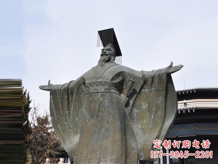 信阳古代名人秦始皇铜雕
