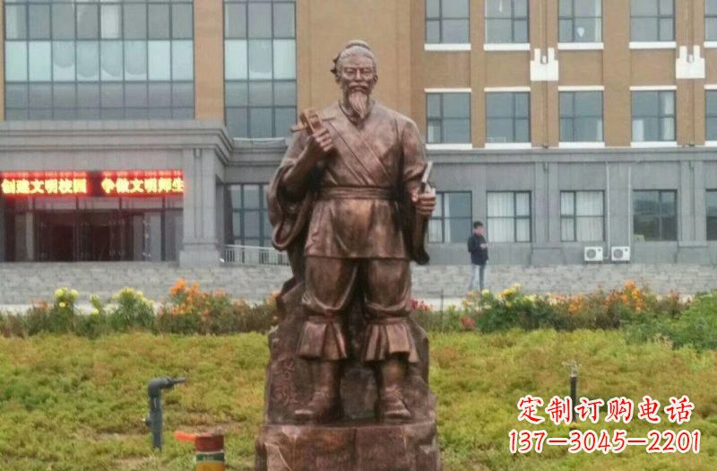 信阳传承古代名人铜雕——鲁班雕像