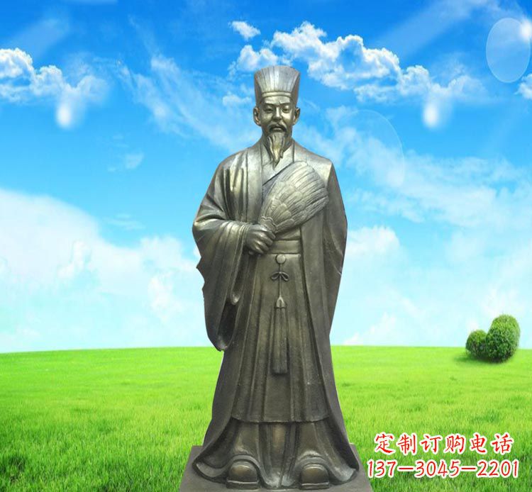信阳精致经典,让您体验古代名人诸葛亮的魅力——诸葛亮铜雕