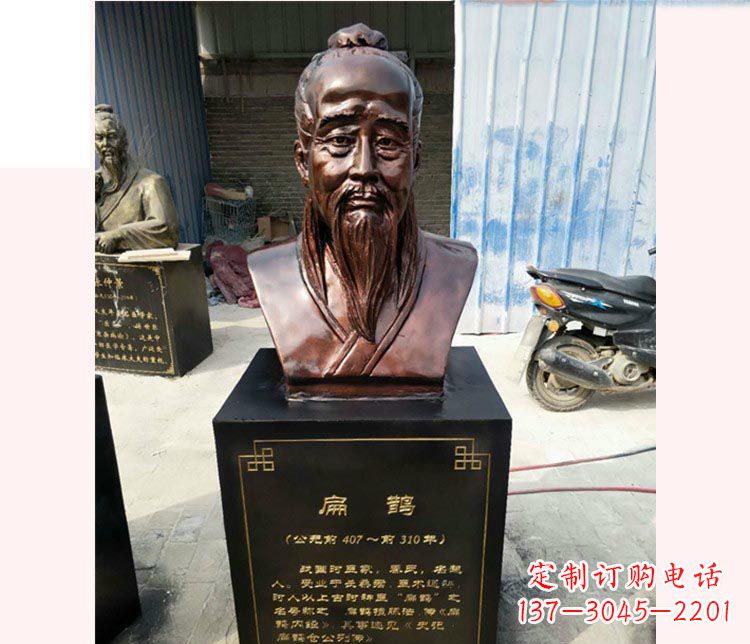 信阳铸造古代名医扁鹊胸像,展现生命的传承之美