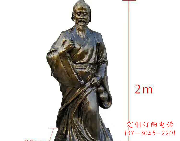 信阳以华佗荣耀传承,新世代领雕塑华佗铜雕