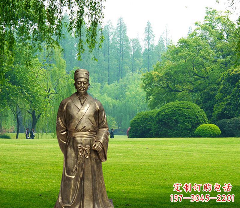 信阳李时珍铜雕,精美古典雕塑定制
