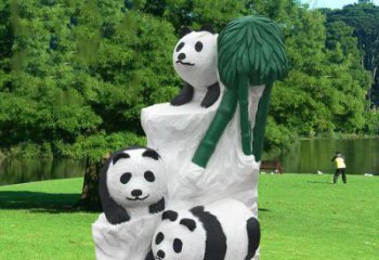 信阳公园大熊猫雕塑