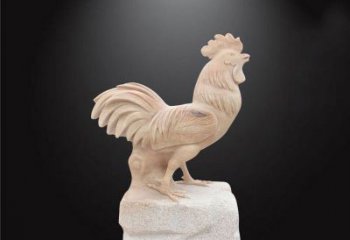 信阳公园动物公鸡石雕
