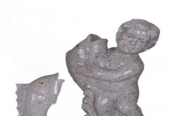 信阳飘洒雕塑——公园景观石雕鱼喷泉