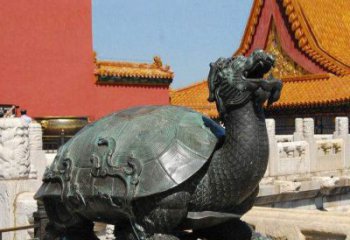信阳精美铜雕龙龟，给你公园独特色彩