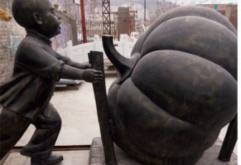 信阳精致男孩铜雕