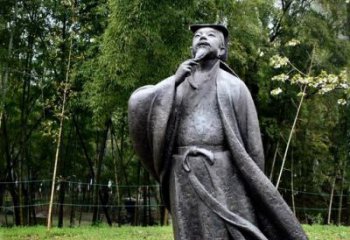 信阳诞生于中国古代传奇的雕塑——王羲之铸铜雕塑