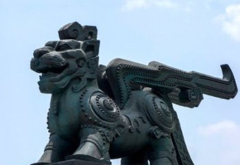 信阳中领雕塑-铜制獬豸雕塑