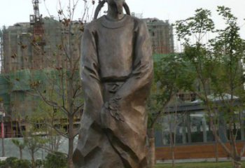 信阳精美古风犹存，高雅李白铜雕