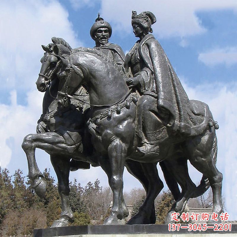 信阳古代风采:王昭君骑马雕塑