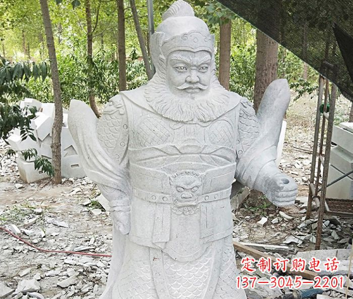 信阳古代人物关公石雕