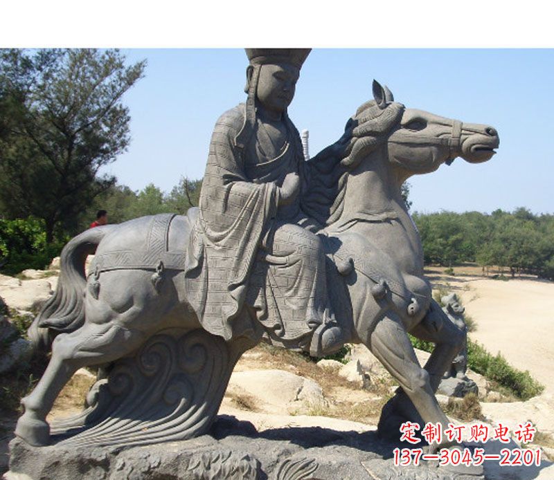 信阳中领雕塑:古代人物唐僧骑马雕塑