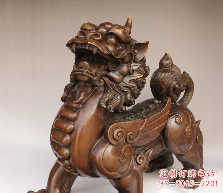 信阳古代神兽貔貅铜雕 