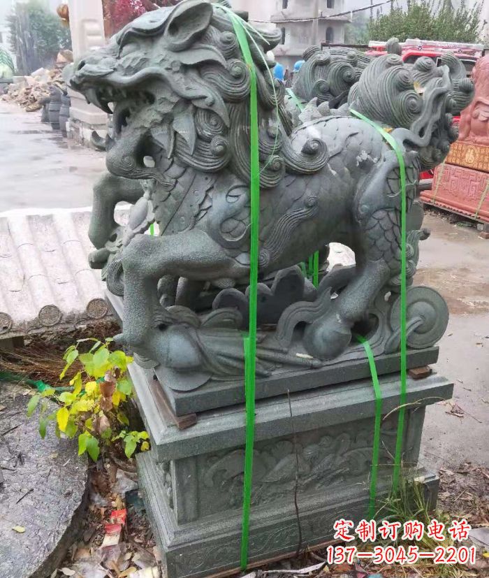 信阳麒麟之美——灵动古典古朴的古代神兽石雕
