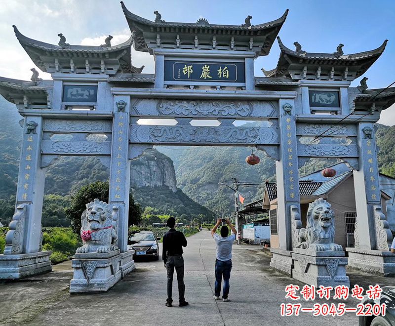 信阳古典牌坊石雕塑