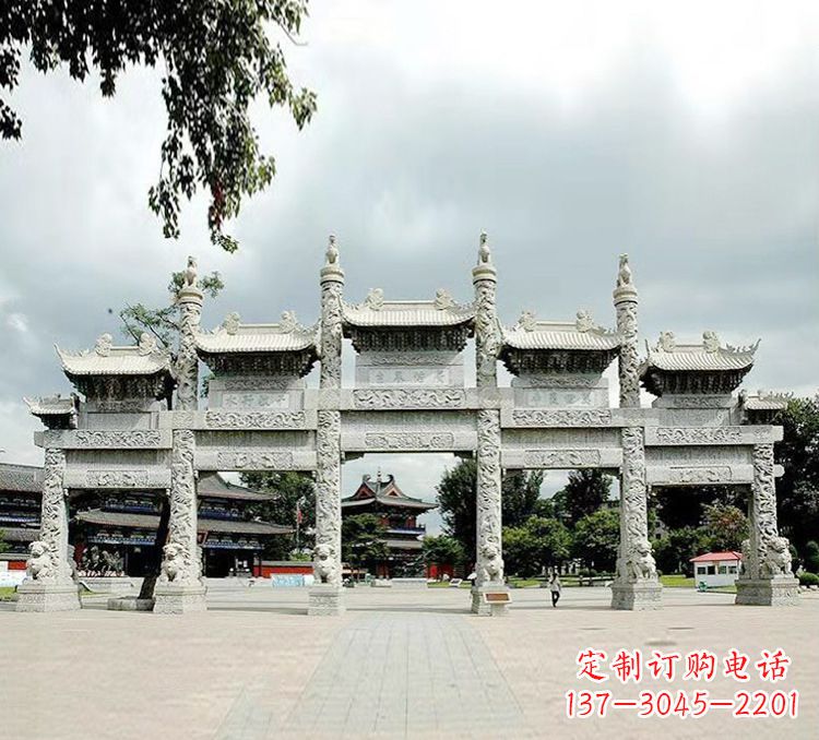 信阳古代石牌坊雕塑
