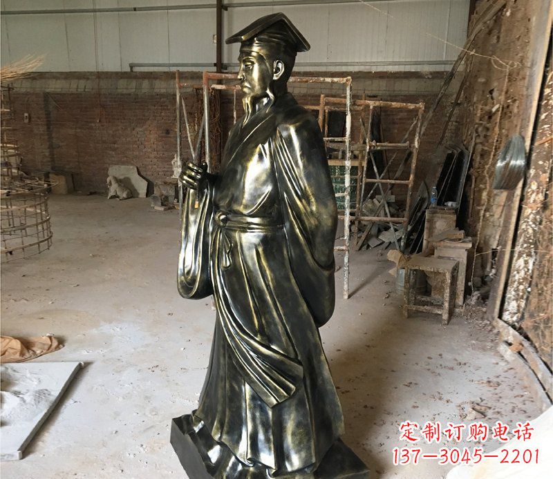 信阳千古经典——代表古代艺术审美的王羲之雕塑