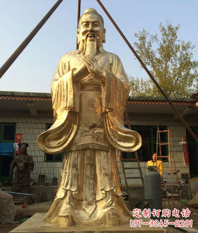 信阳孔子铜雕--象征传统智慧的艺术