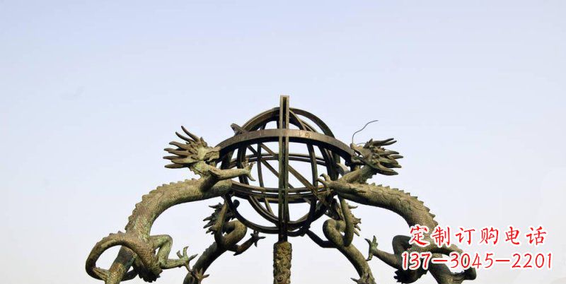 信阳传承中国古代文化,浑天仪铜雕——让精致的往事重现