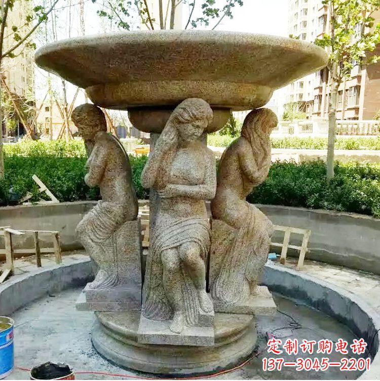 信阳古典石雕喷泉精美雕塑